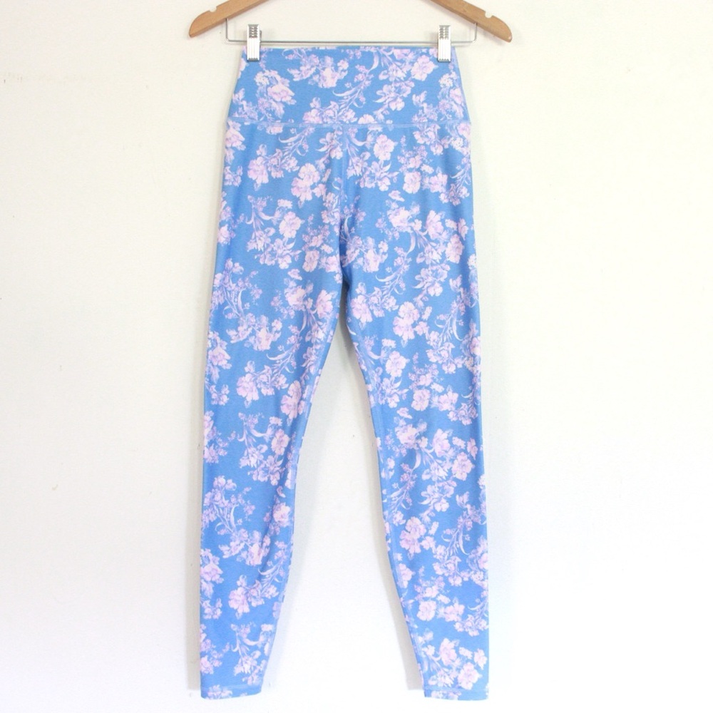 Spiritual Gangster Intent Eco Leggings Jacaranda Print